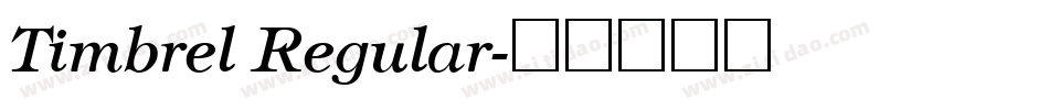 Timbrel Regular字体转换